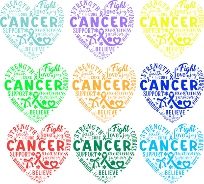 Cancer Awareness Heart UVDTF