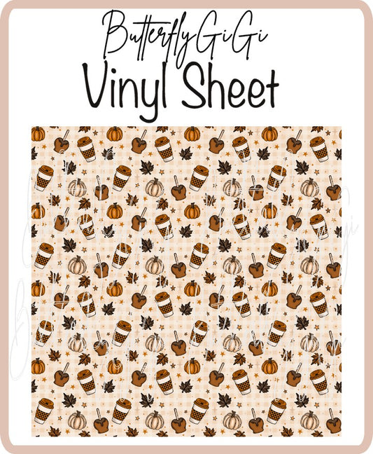 Vinyl Candy Apple Fall  Sheet