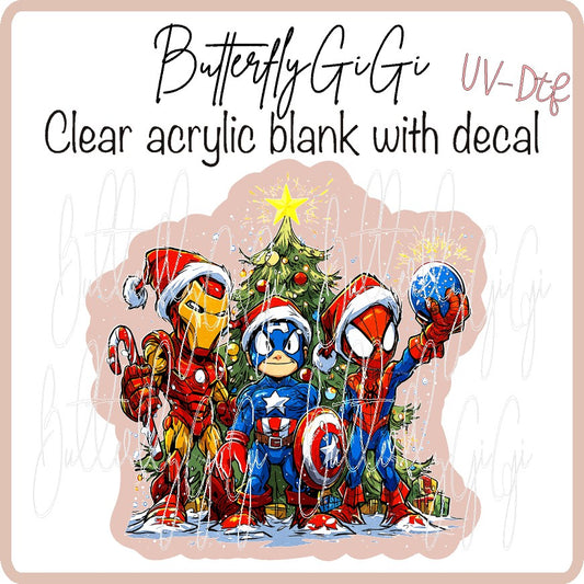 Captain Iron Spider xmas UV DTF
