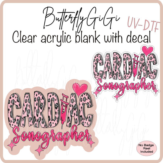 Medical Leopard Print Cardiac Sonographer
