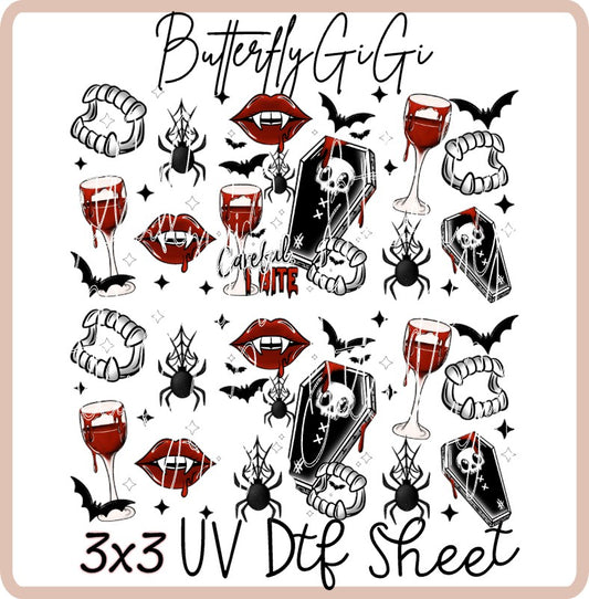 3x3 Careful Bite Uv Dtf SHEET