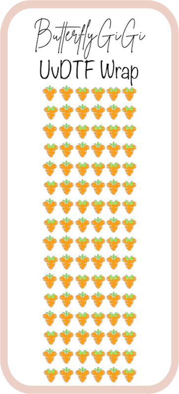 Carrot Ears UvDtf Wrap