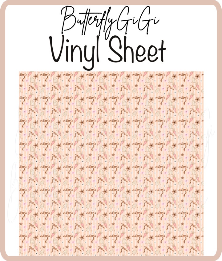 Carrots Bows Vinyl Sheet