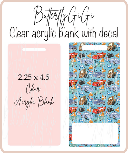 Cars Blue Buddy Acrylic Blank & Decal