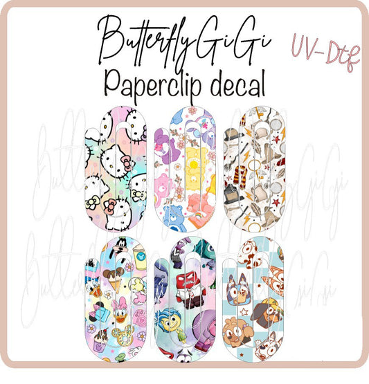 Cartoon Paperclip  UvDTF