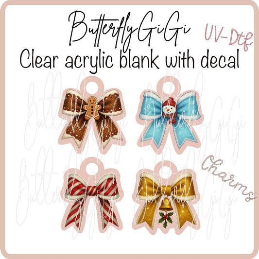 Character Christmas Bows UVDTF Charms