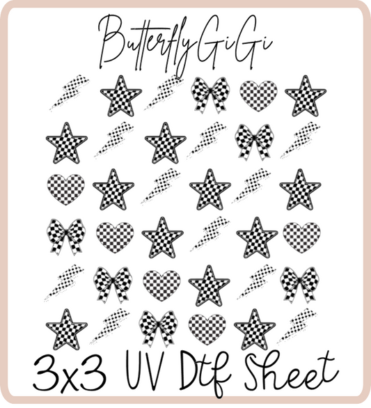 Checkered Uv Dtf SHEET