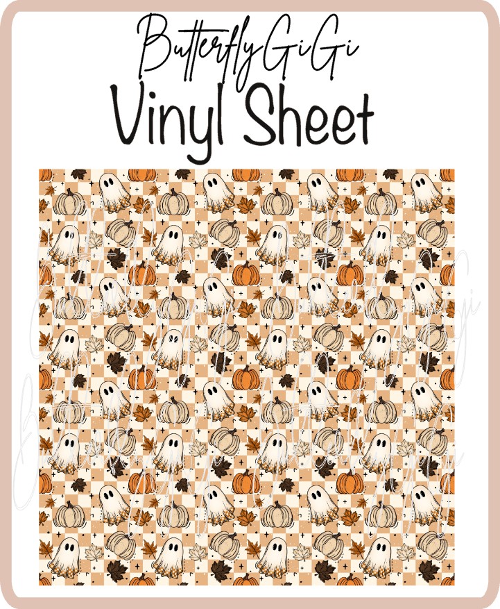 Vinyl Checkered Ghost Sheet