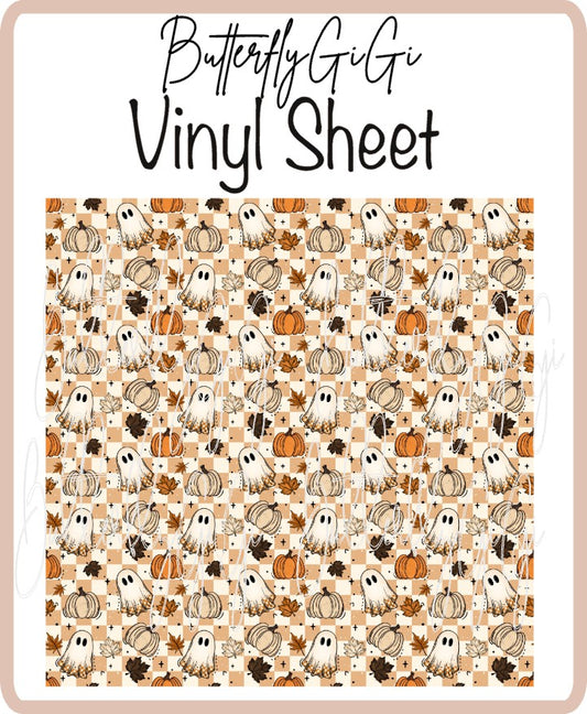 Vinyl Checkered Ghost Sheet