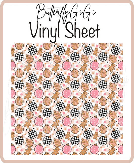 Checkered Gingerbread  Vinyl Sheet