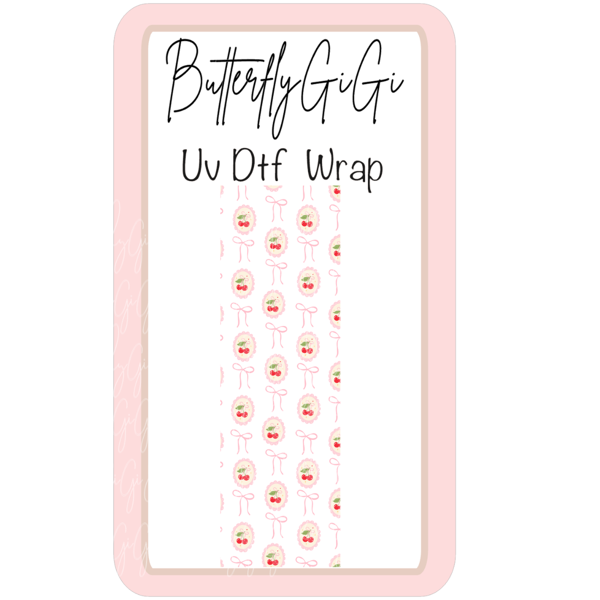 Cherry Coquette Uv  Dtf Wrap