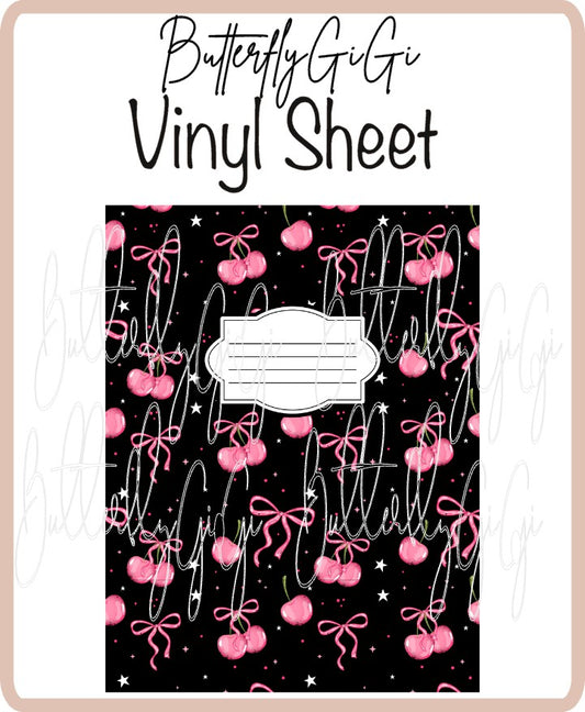 Vinyl Notebook Cherry Black Cover