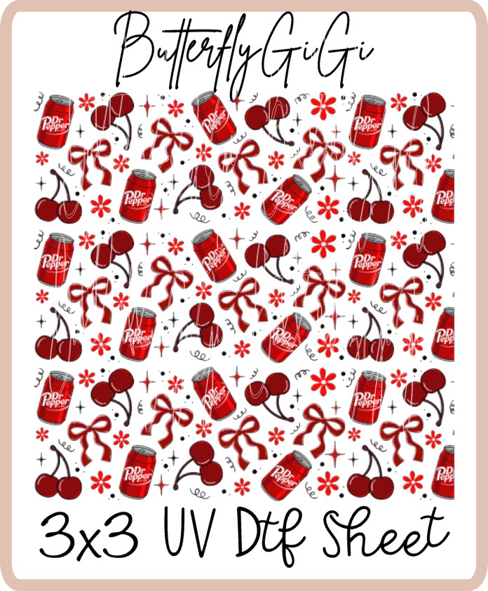 Cherry dr p UV Dtf SHEET