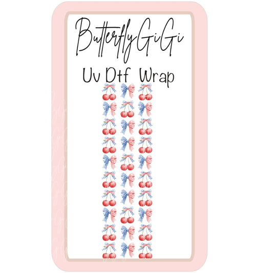 Wrap Cherry Patriotic Uv Dtf