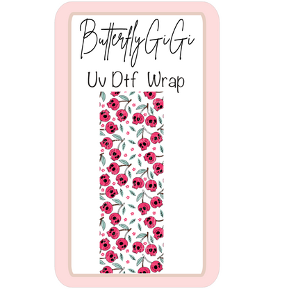 Cherry Skull UV Dtf Wrap