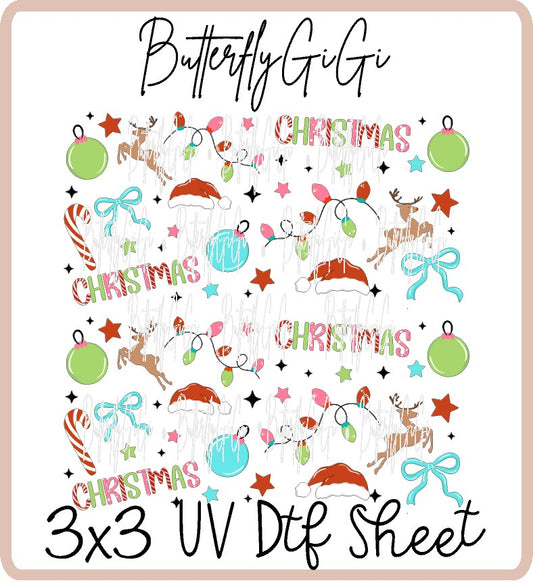 Christmas  Uv Dtf Sheet