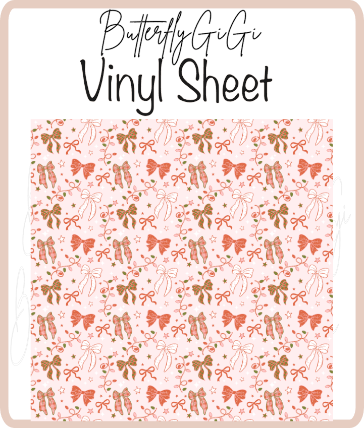Christmas Bows Vinyl Sheet