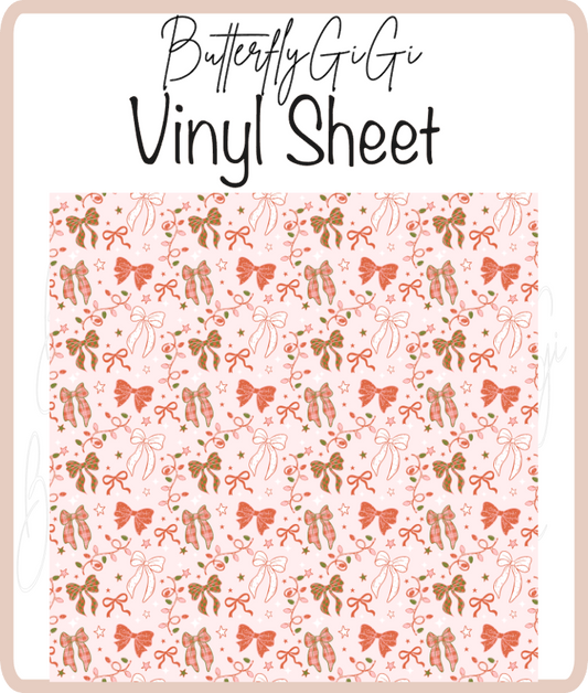 Christmas Bows Vinyl Sheet