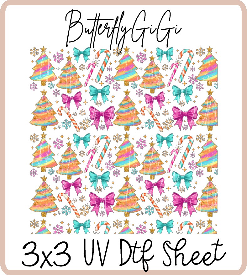 Christmas Bright Uv Dtf Sheet