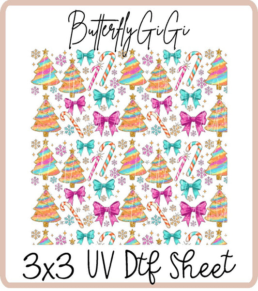 Christmas Bright Uv Dtf Sheet