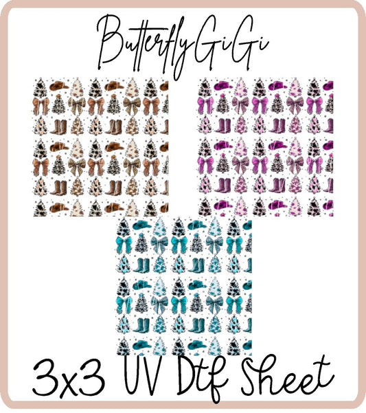 Christmas Country Uv Dtf Sheet