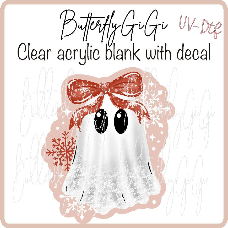 Christmas Lace Ghost UV DTF