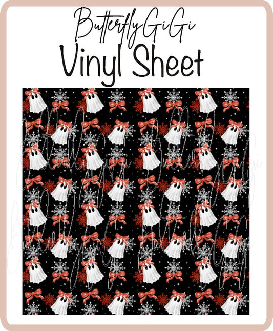 Christmas Lace Ghost  Vinyl Sheet