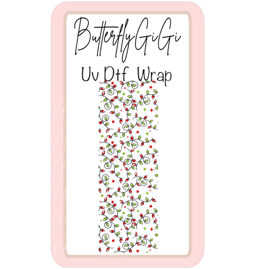 Christmas Lights Uv Dtf Wrap