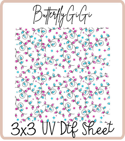 Christmas Lights Uv Dtf Sheet