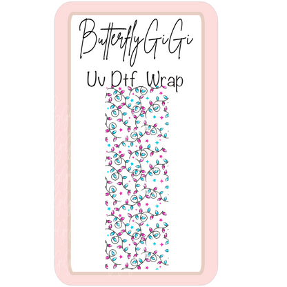 Christmas Lights Uv Dtf Wrap