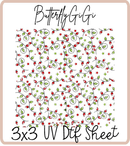 Christmas Lights Uv Dtf Sheet