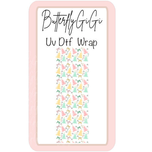 Christmas Pastel Uv Dtf Wrap
