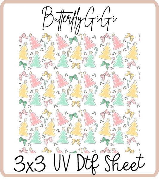 Christmas Pastel Uv Dtf Sheet