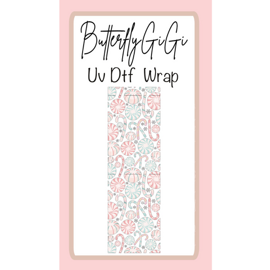 Wrap Christmas Peppermint Candy UV DTF