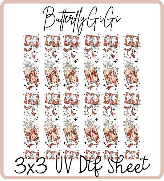 Christmas Presents Uv Dtf Sheet