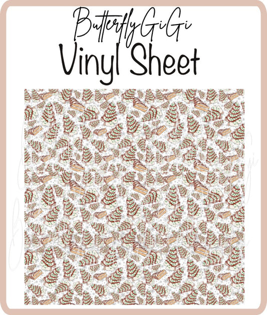 Vinyl Christmas Tree Snacks Sheet