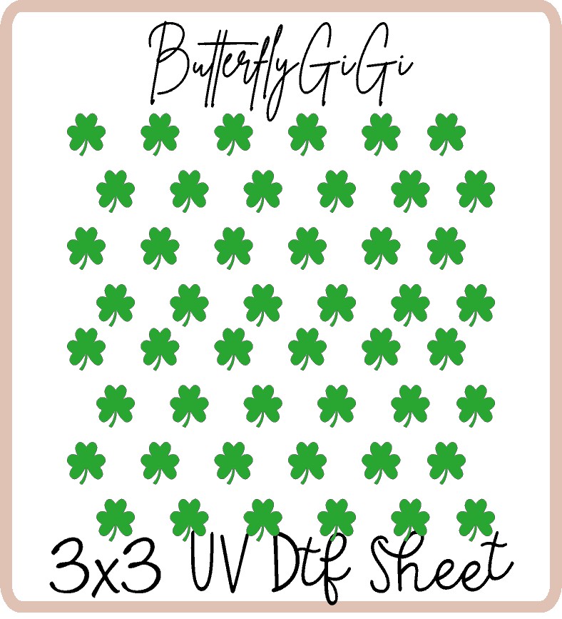 Clover Green Uv Dtf SHEET
