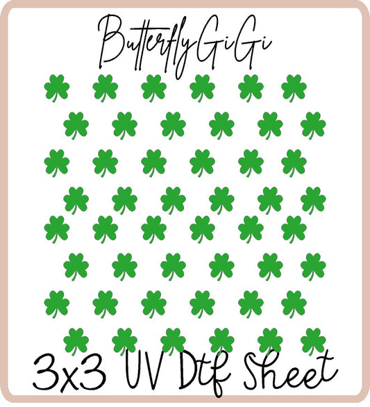 Clover Green Uv Dtf SHEET
