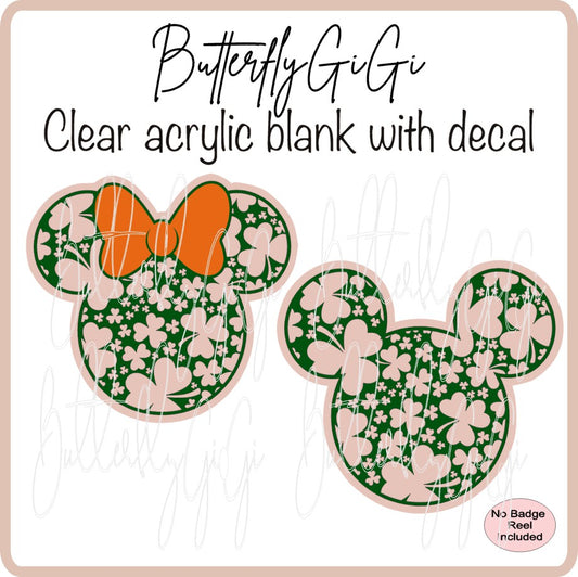 UVDTF Holiday Clover Mouse Ears