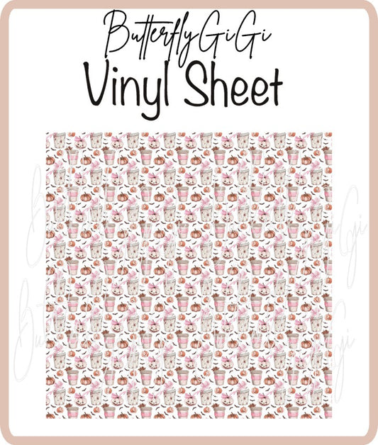 Vinyl Coffee Pumpkin Pink Sheet