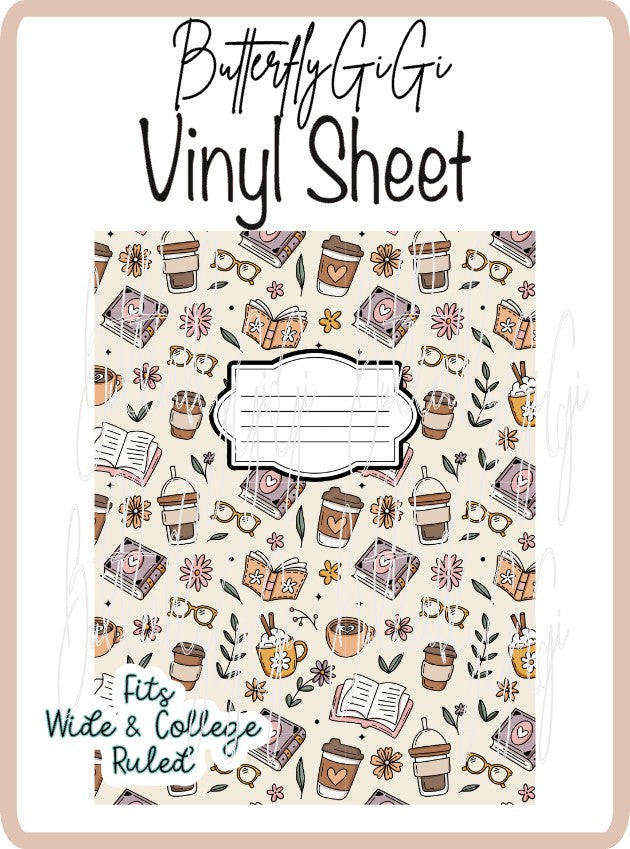 Vinyl Notebook Coffee Reading Cover