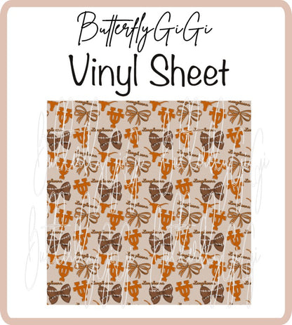 College Bows & Helmets Vinyl Sheet
