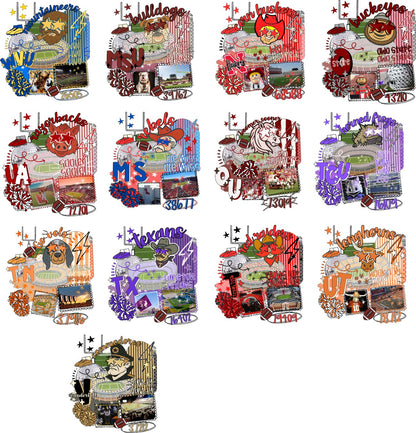 Football College Collage UVDTF