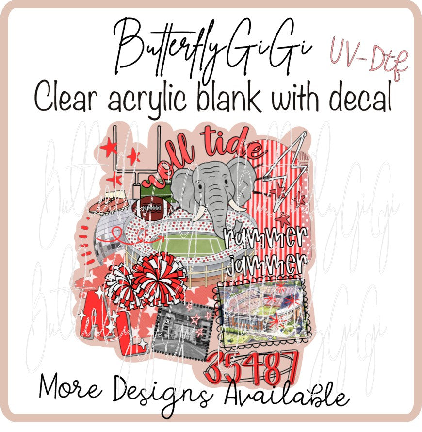 Football College Collage UVDTF