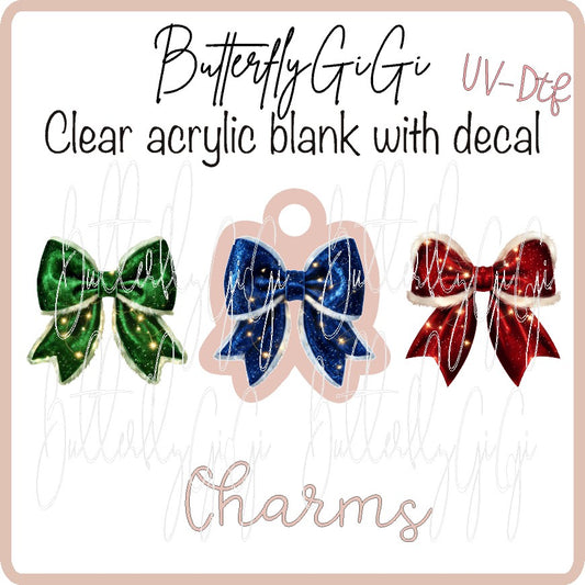 Colored Bows Christmas  UVDTF Charms
