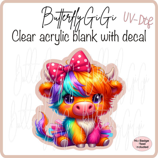 UVDTF Colorful Cow