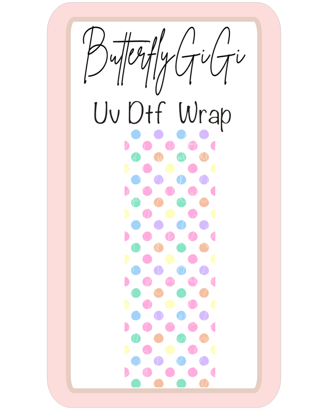 Colorful Polka Dot UvDTF Wrap