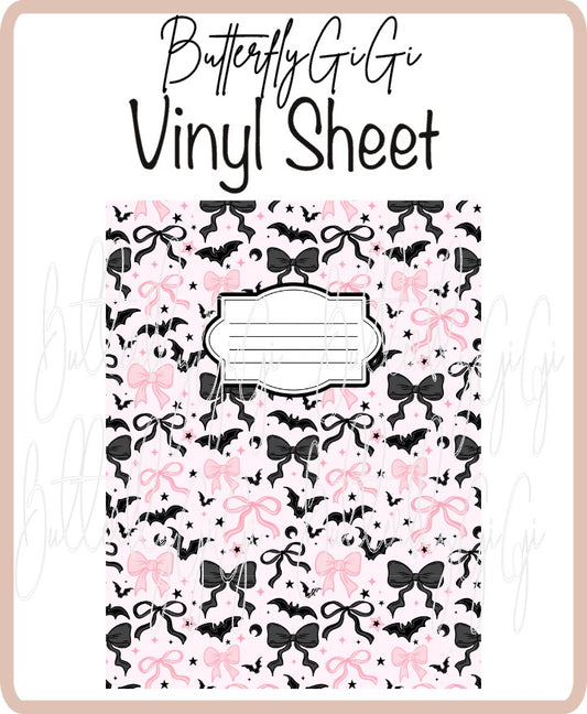 Vinyl Notebook Coquette Bats Cover