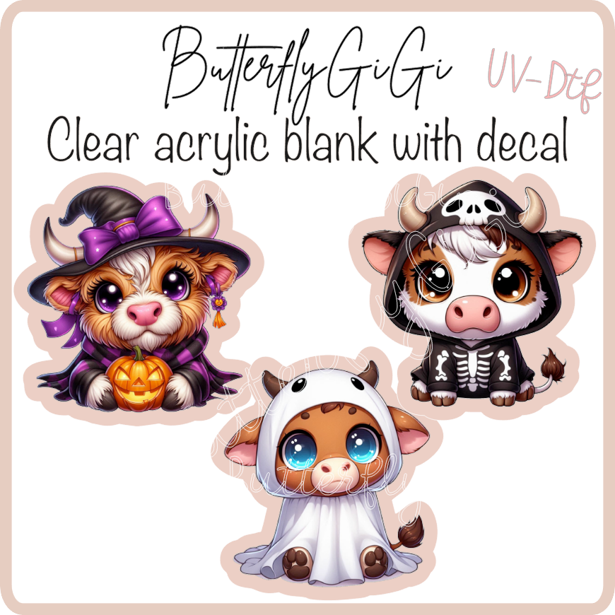Cow Halloween UvDtf