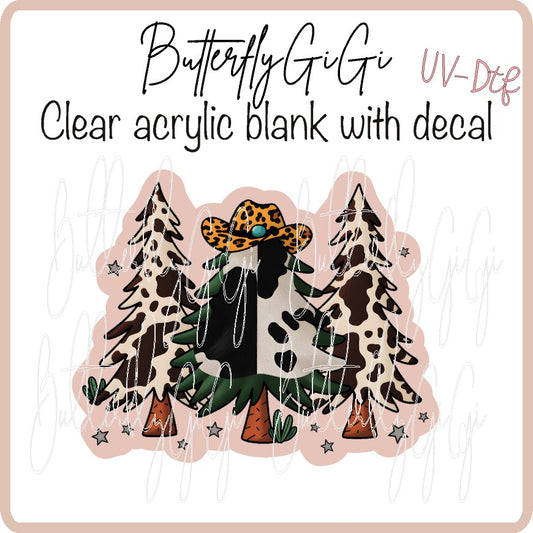 Cowhide Xmas  UV DTF